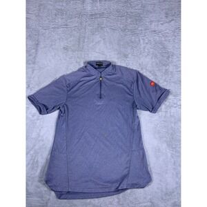 Apparel Collection Mcdonalds Polo Employee Mens S Blue Quarter Zip Mock Neck